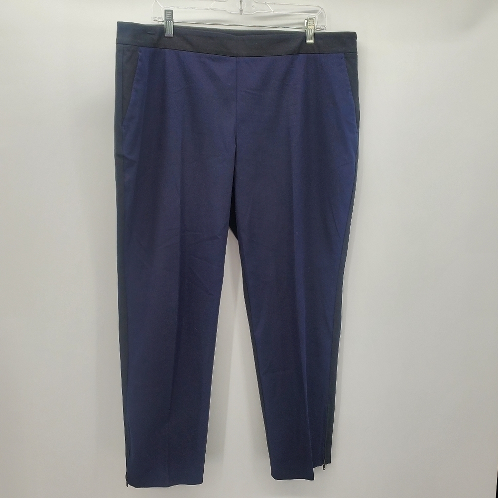 Eileen Fisher two toned zip ankle organic cotton pants women's size xl
